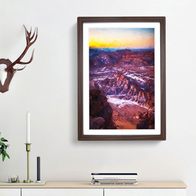 Sunset over the Atacama Desert in Abstract - Picture Frame Graphic Art Print