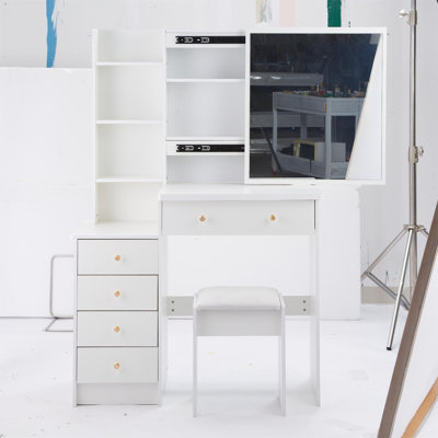 Meuble-lavabo de 37 po avec tabouret de chevet gauche 37 po