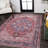 Sarok Ornate Medallion Machine-Washable Red/Black/Blue Rug-21815402