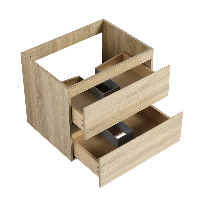 Meuble-lavabo en chêne, 24 po, meuble-lavabo spacieux en chêne, luminaire chic