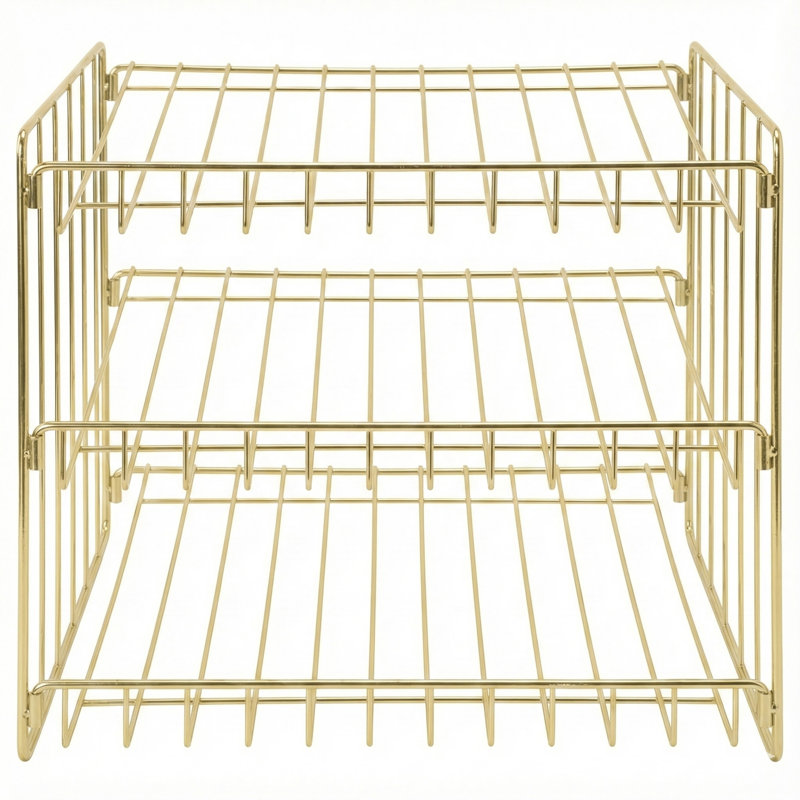  Étagère de rangement à 3 niveaux, Jaune