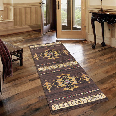 Tapis tribal brun du sud-ouest
