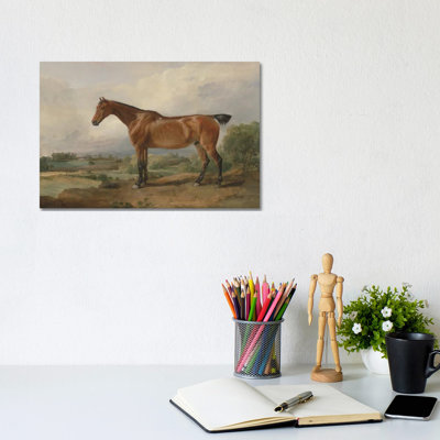 A Groom With Carthorse In A Stable by James Ward - Wrapped Canvas Painting