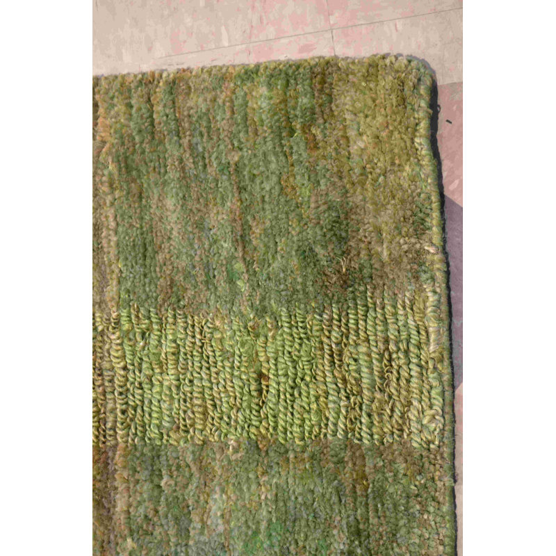 Jute / Sisal Striped Area Rug in Green