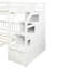 White Twin Over Full Loft Bed - Flipable Storage Compartment, Convenient And Practical With Staircase White, Valuable-130429149