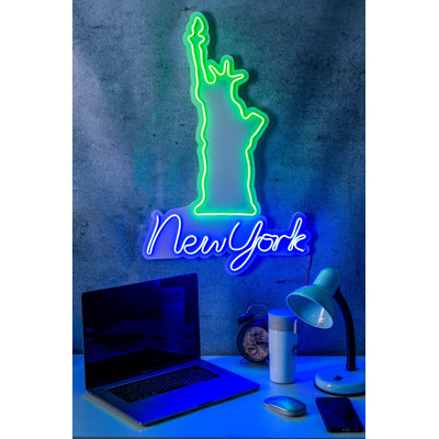 Bande lumineuse néon flexible à DEL, étanche IP67, 18,1 po x 27,6 po x 0,8 po | Écoénergétique 8 W-10 W / mètre | Vert et bleu | Parfait pour la décoration intérieure, les fêtes et les événements, facile à installer avec une prise de type C