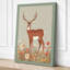 Meadow Deer Mid-Century - Wrapped Canvas-888827022-888827025