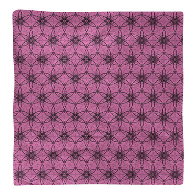 Serviette en coton à cercles ornés de fond