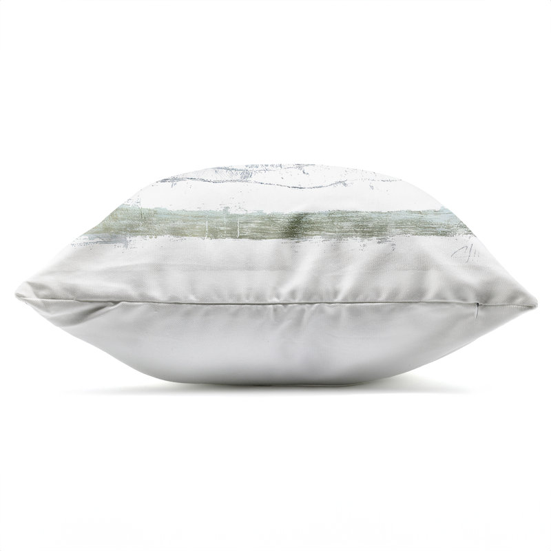 Coussin d'extérieur à rayures abstraites Cool Toned, par Filippo Ioco
