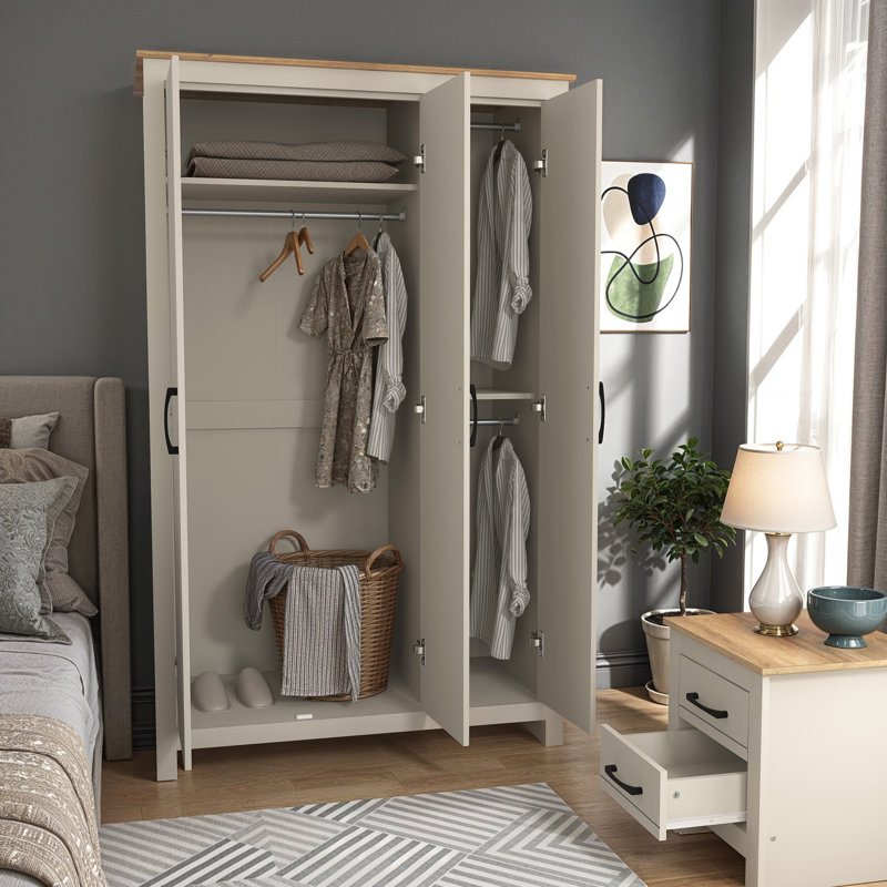 Limestone Bedroom Storage Set, Light Grey/Reviera Eichi
