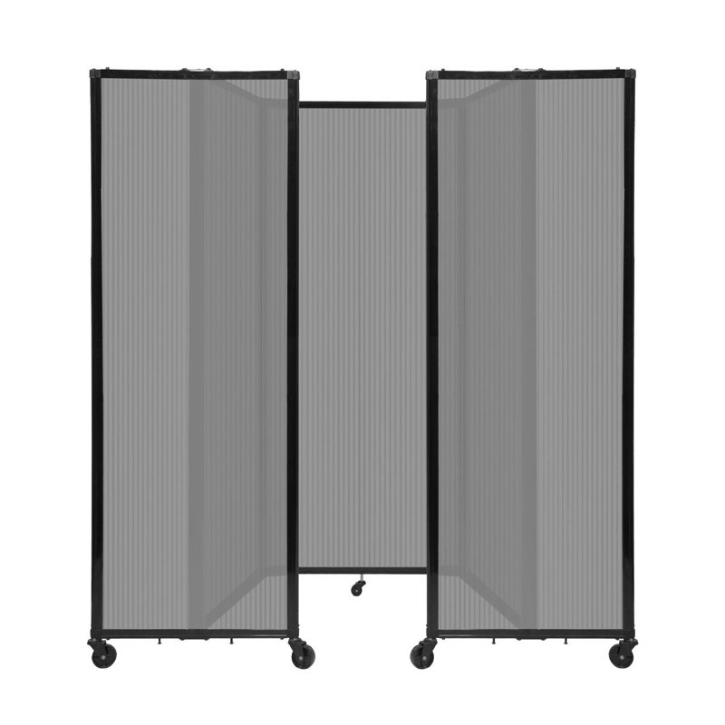 Cloison murale en polycarbonate 360, H 82 po x l 102 po, Gris clair