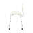 White Shower Chair With Backrest, 300 Lb. Weight Capacity, Microban Treated