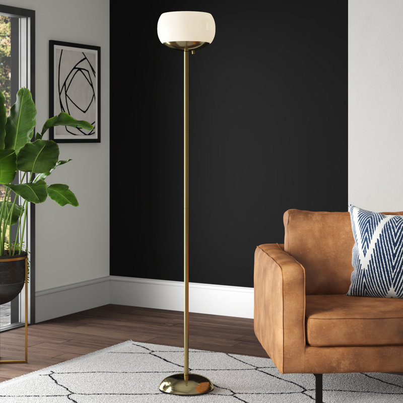 Lampe torchère sur pied 71 po Perdita, Laiton