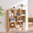 8 Cube Book Shelf,3 Tier Bookshelf With Legs, Modern Open Storage Organizer,Boho Bookcase,Display Cabinet Shelf Free Standing Bookshelves For Bedroom,Living Room,Office-579070872