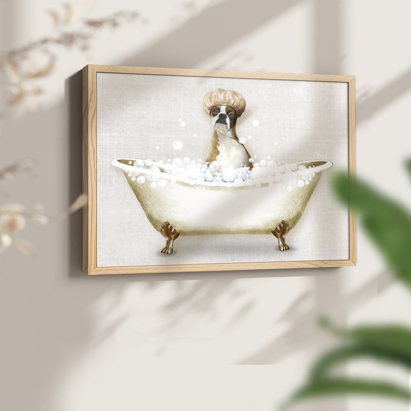 «Bath Dogs I», reproduction encadrée, Naturel, H 16 po x l 20 po