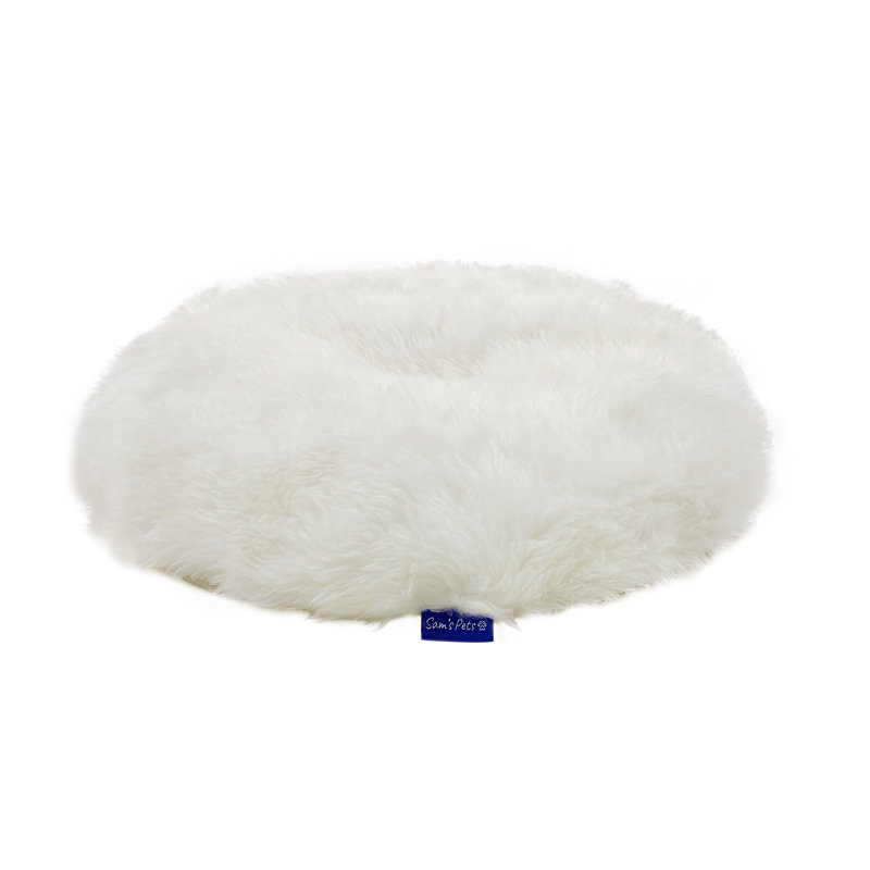 Nala White Wicker Cat Condo with Plush Cushion