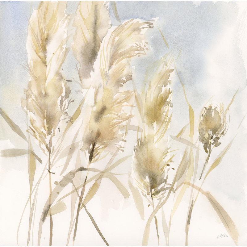 Pampas grasses par Katrina Pete - Peinture, H 36 po x l 36 po, Non, Toile tendue