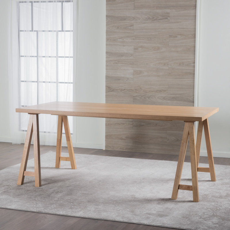 Lovanna Solid Wood Dining Table, Oak