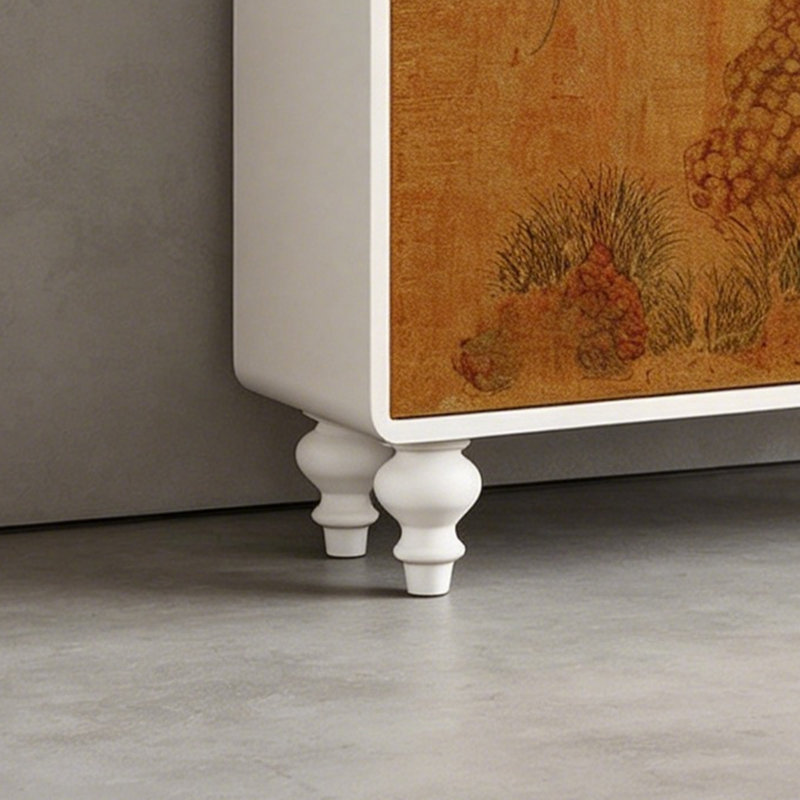 Armoire à chaussures en bois massif chinois, Ivory