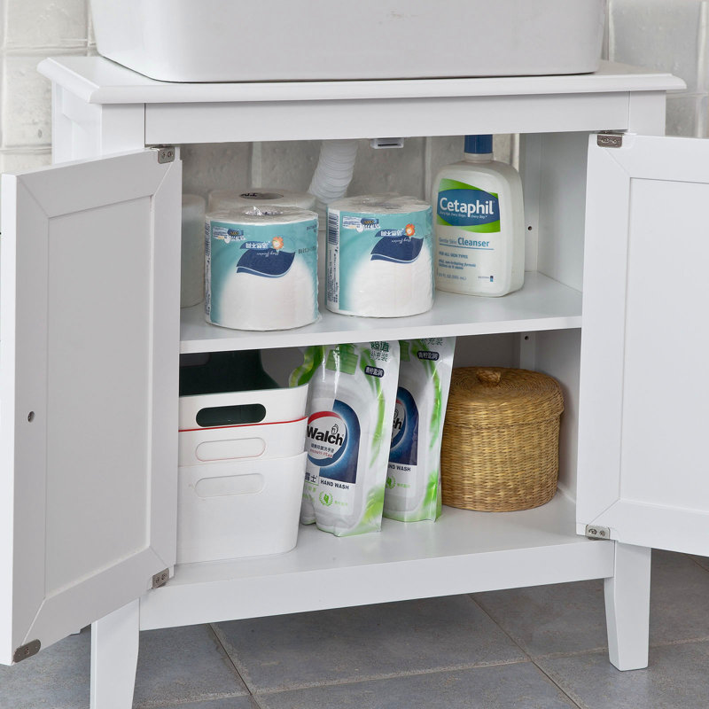 Knott 60cm Single Bathroom Vanity Base Only, White