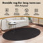 Rugs Black Synthetic Non-Slip Accent Rug-1956119687