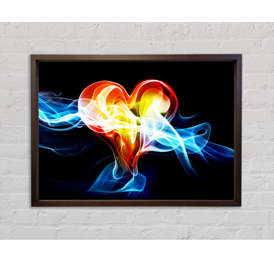 Lovers Heart of Passion - Einzelner Bilderrahmen Kunstdrucke auf Leinwand