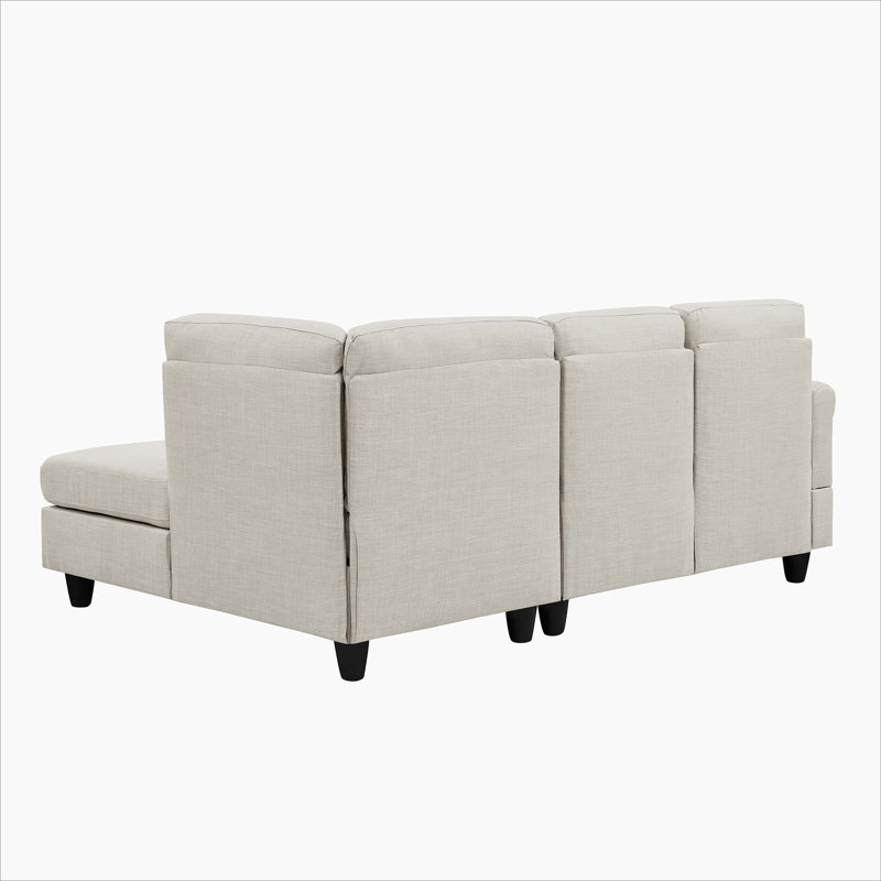2 - piece upholstered sectional, Polyester beige