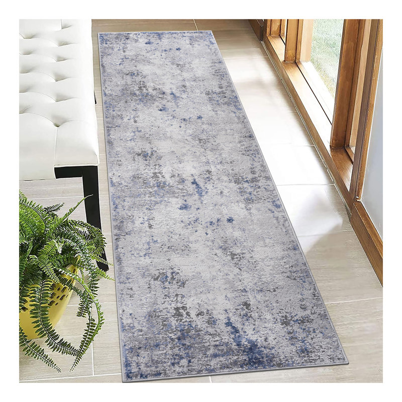 Collection Silver/Abstract Non-Shedding Living Room Bedroom Dining Home Office Stylish and Stain Resistant Area Rug
