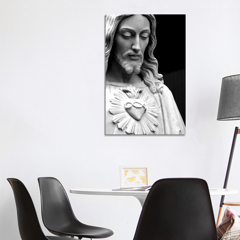 Jesus Christ Black & White - Wrapped Canvas Print, 101.6 cm H x 66.04 cm W x 1.91 cm D