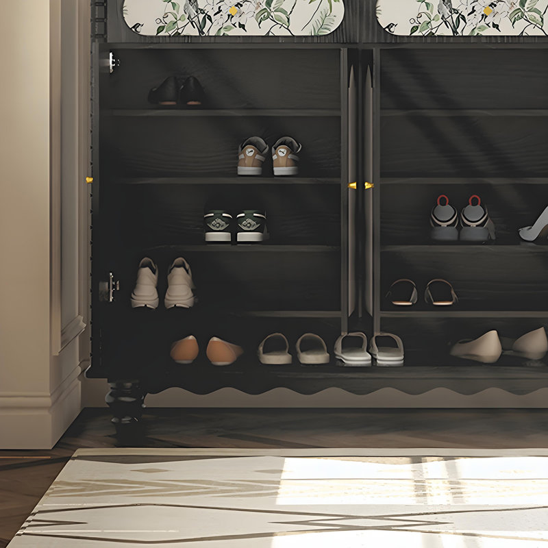 Large Capacity Multi - Layer Storage Cabinet, Black