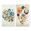 «Hexagon And Circular Abstract», 2 pièces sur toile-1043853304-1043853063