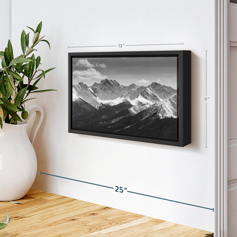 Nature "Montagnes Rocheuses Monochromes", H 13 po x l 9 po