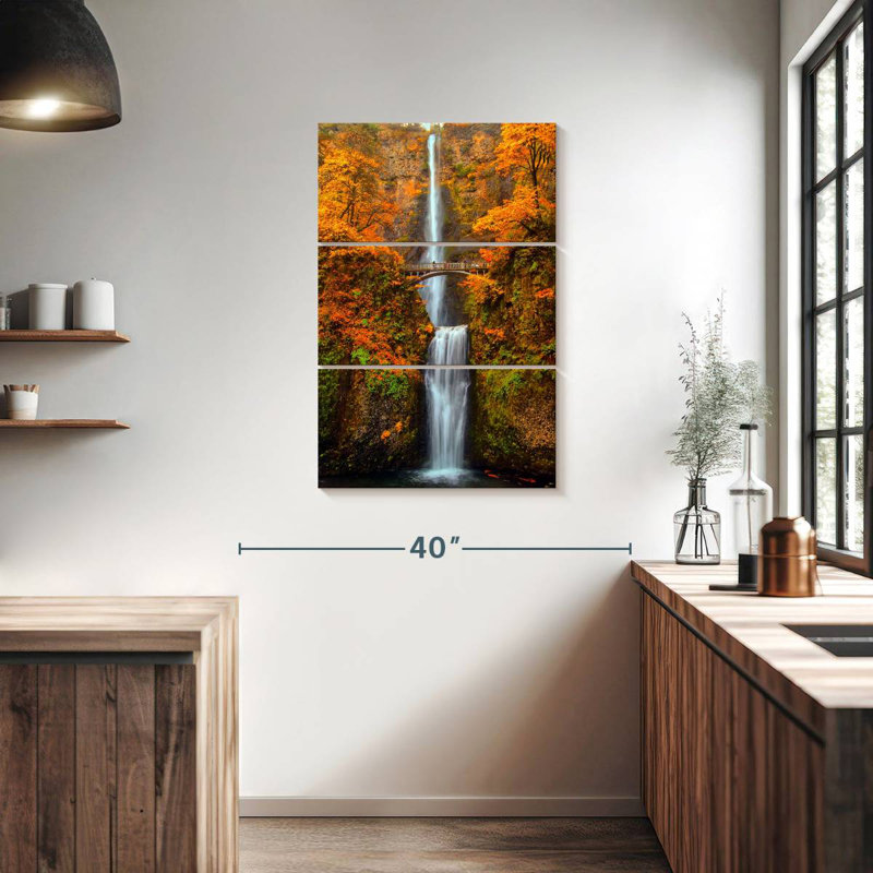 Cascade d'Alvord Multnomah en automne, H 38 po x l 24 po