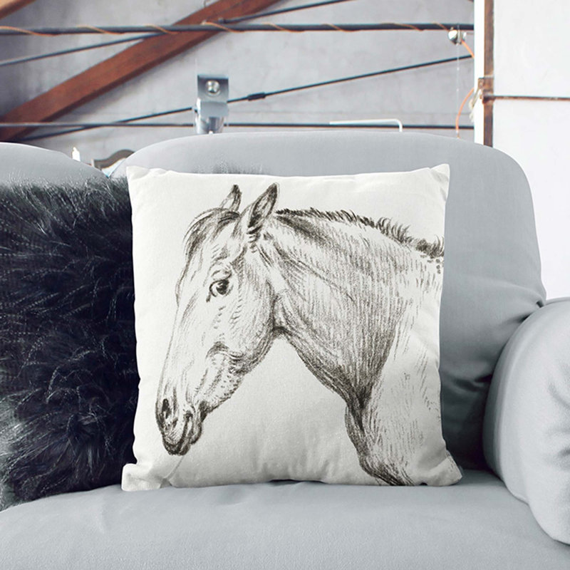 Square Throw Cushion, Stone, 40cm H x 40cm W x 15cm D