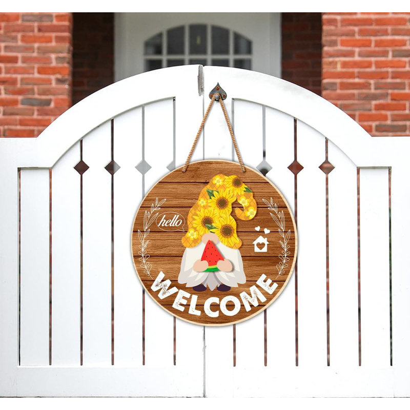 Seasonal Gnome Interchangeable Decor 12 in. x 12 in. Round 21 pack by Wooden Wall Ar