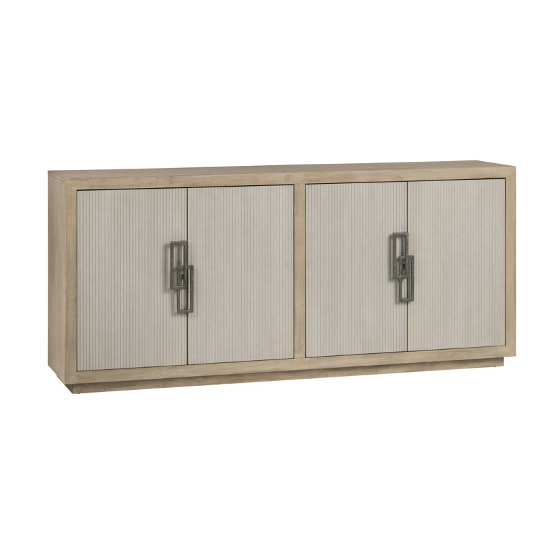 Avalon 80" Tan & Cream 4-Door Media Credenza_Sideboard