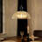 1-light Ribbed Clear Textured Glass Dome Pendant Light-834257349