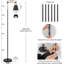 Plantes d'intérieur à spectre complet faisant pousser des lumières, grande lampe de croissance sur pied à hauteur ajustable avec ampoule COB, lampe de croissance pour plante à plancher 4/8 / 12H pour plantes moyennes du milieu, noir