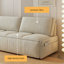 Canapé-lit causeuse 100% polyester beige-130165851