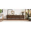 Meuble télé polyvalent, conception en bois de MDF noyer, style moderne pour la maison