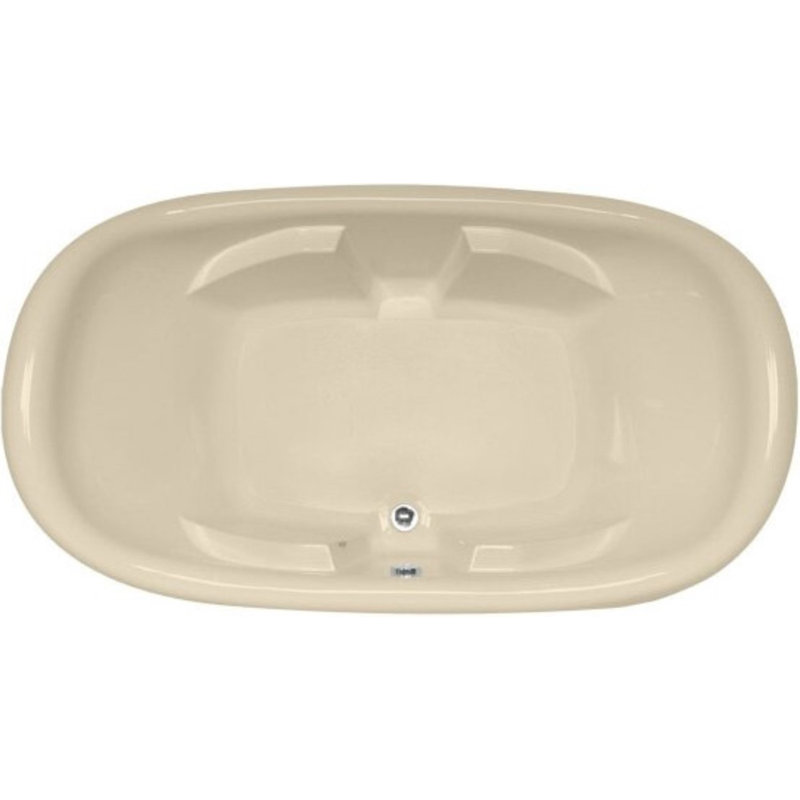 Natalie 78'' L Soaking Bathtub, Bone, Satin Chrome