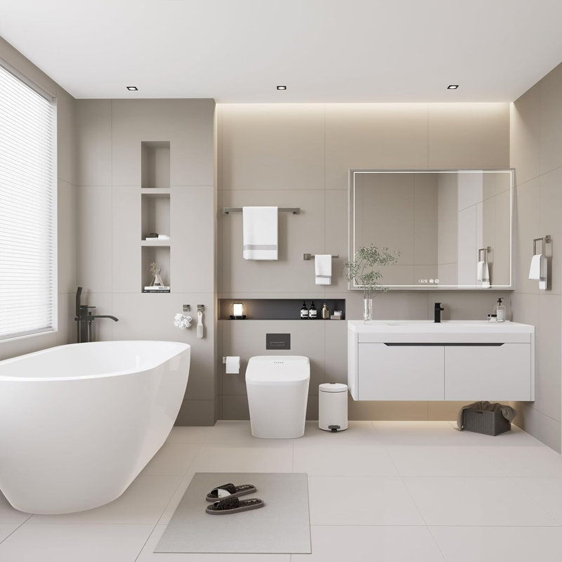 6 - Piece Bathroom Hardware Set, Brushed Nickel
