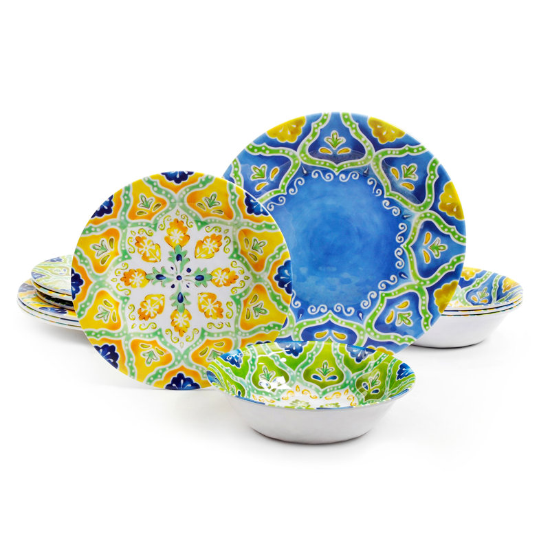 Melamine Dinnerware Set 12 Piece - Service for 4