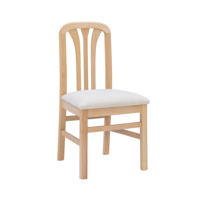 Chaise d'appoint rembourrée à dossier en lattes