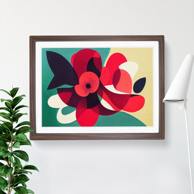 Enlightened Abstract Flowers 1 Piece Single Picture Frame Wall Art