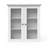 Jaeden Removable Two-Door Wall Cabinet with Water-Textured Glass and Adjustable Shelves-106209695