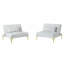 Tissu convertible futon avec pieds en métal