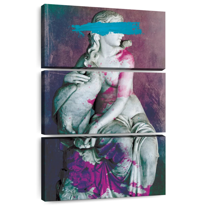 Coups de pinceau Lilie Aphrodite Statue, H 57 po x l 36 po