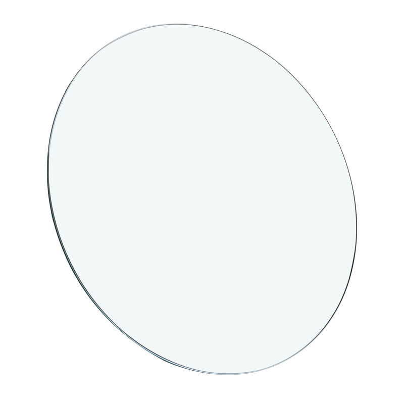 Plateau de table en verre rond de 39,3 pouces, trempé 3/8, structure à haute résistance, supporte facilement les charges lourdes,