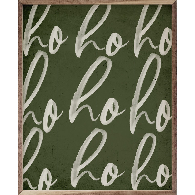 Ho Ho Ho Répétition vert, H 10 po x l 8 po